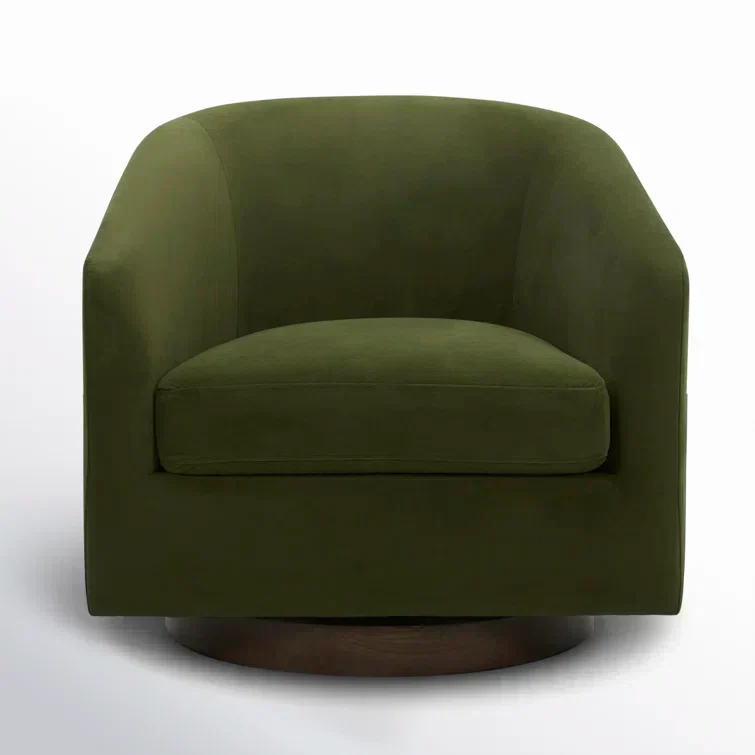 Upholstered Swivel Barrel Chair