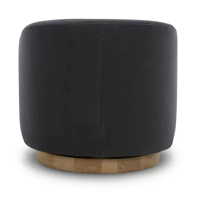 Upholstered Swivel Barrel Chair