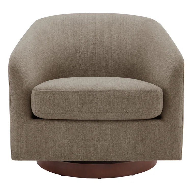 Upholstered Swivel Barrel Chair