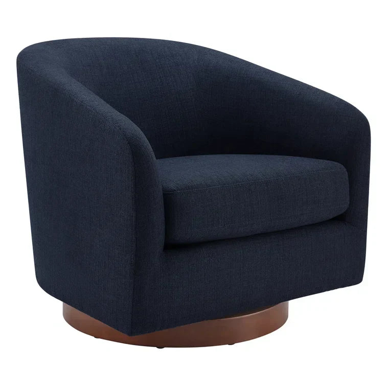Upholstered Swivel Barrel Chair