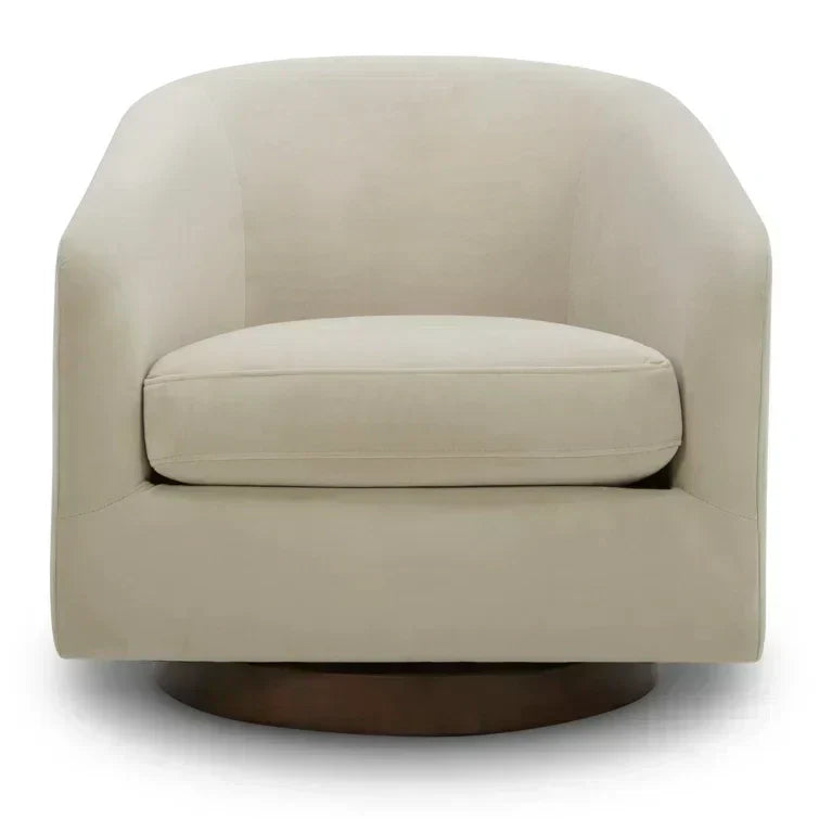 Upholstered Swivel Barrel Chair