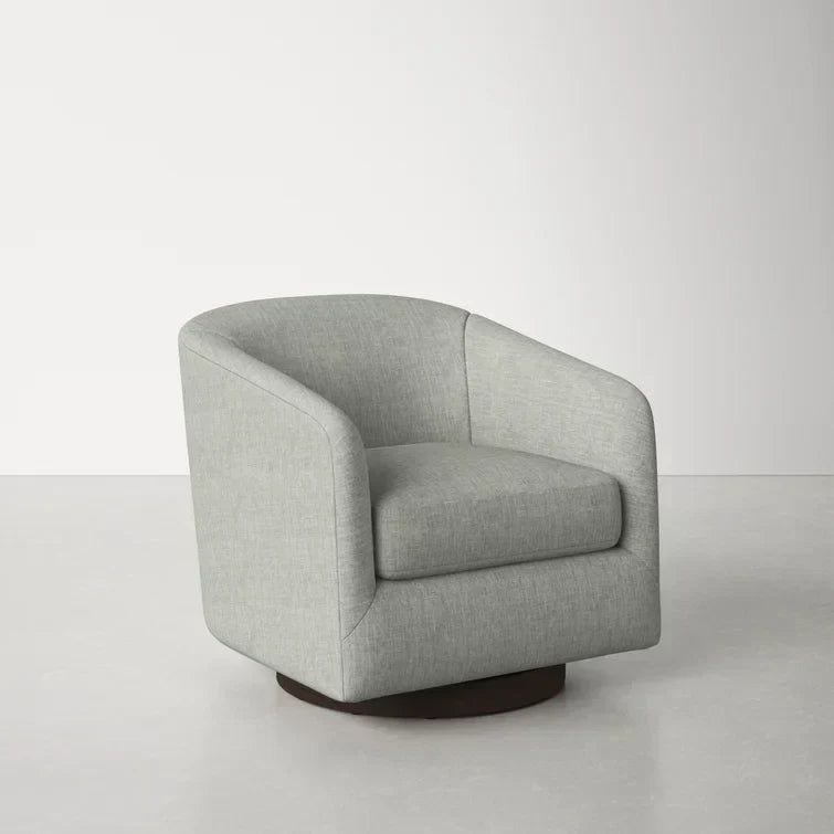 Upholstered Swivel Barrel Chair