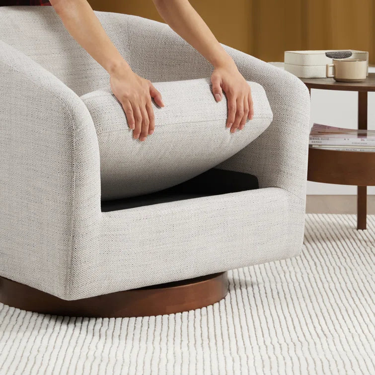 Upholstered Swivel Barrel Chair