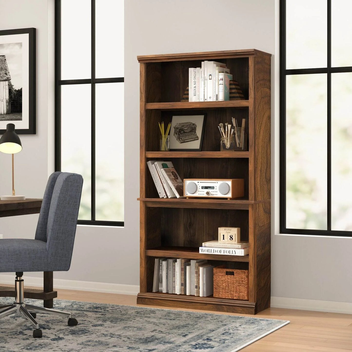 69.75" H x 35.75" W Standard Bookcase