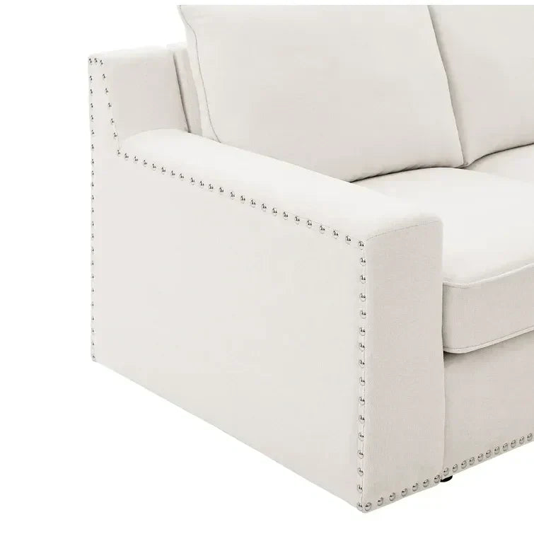 166" Wide Microfiber/Microsuede Left Hand Facing Modular Corner Sectional with Ottoman