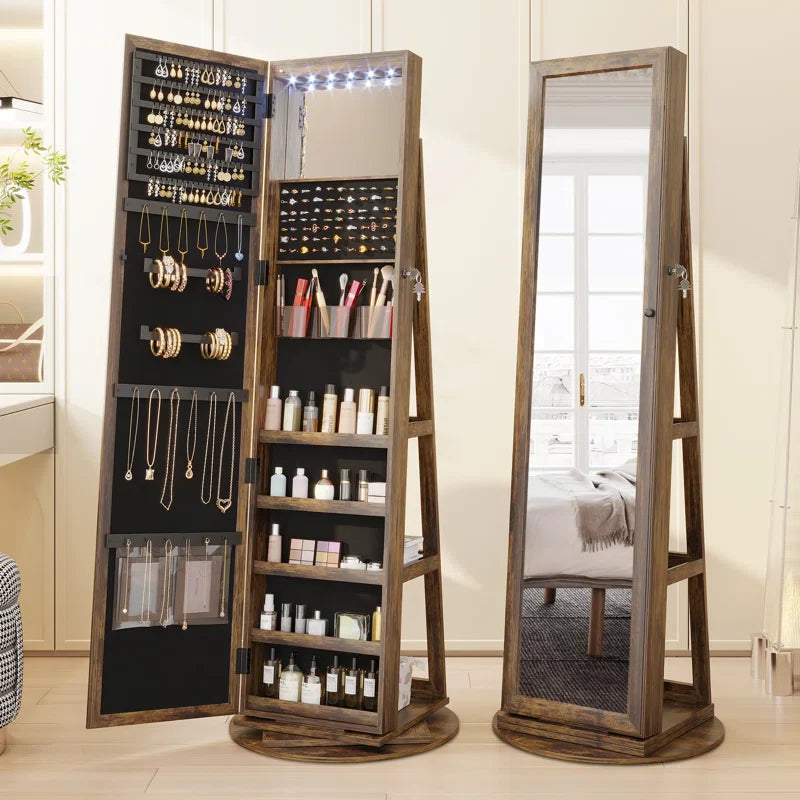 21.6'' Wide Jewelry Armoire with Mirror