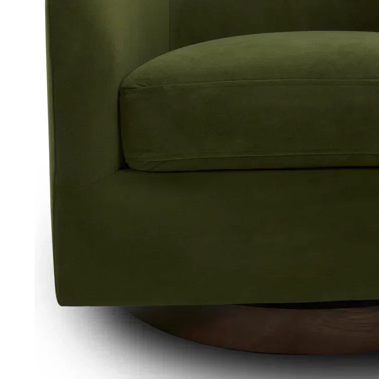 Upholstered Swivel Barrel Chair