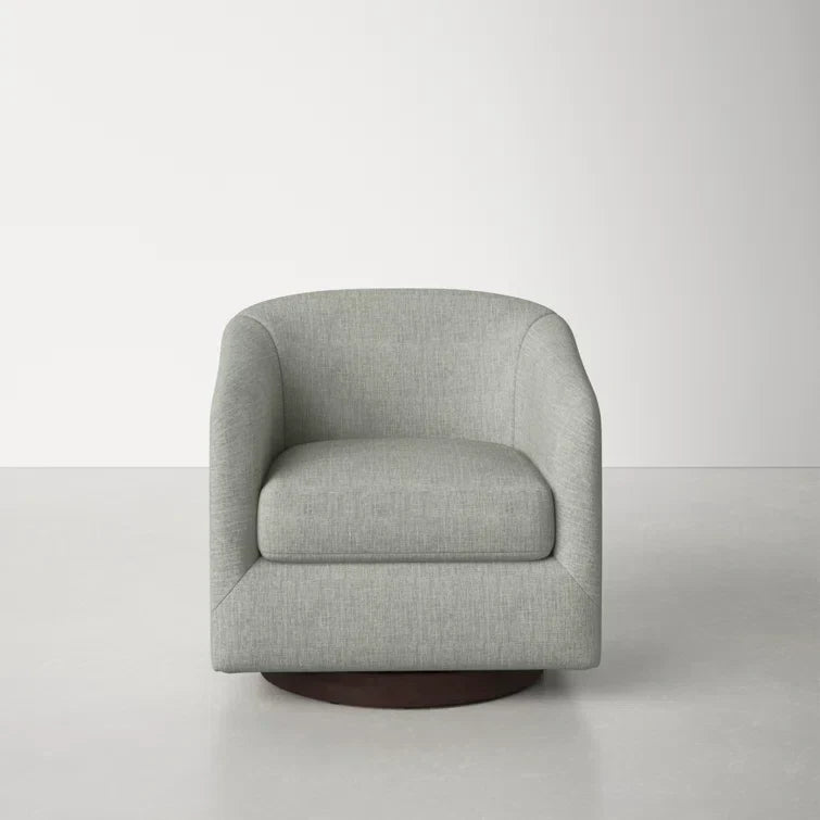 Upholstered Swivel Barrel Chair