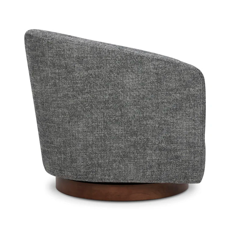Upholstered Swivel Barrel Chair