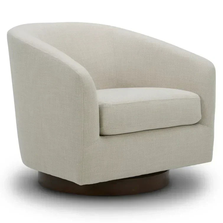 Upholstered Swivel Barrel Chair