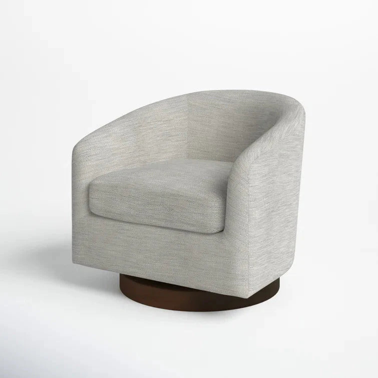 Upholstered Swivel Barrel Chair