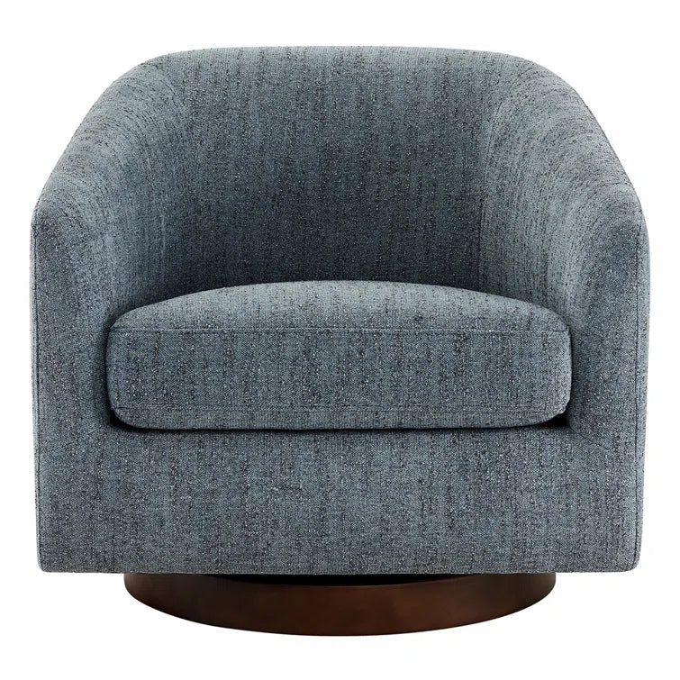 Upholstered Swivel Barrel Chair