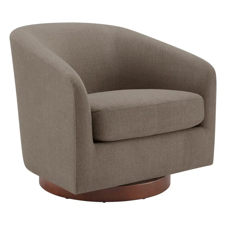 Upholstered Swivel Barrel Chair