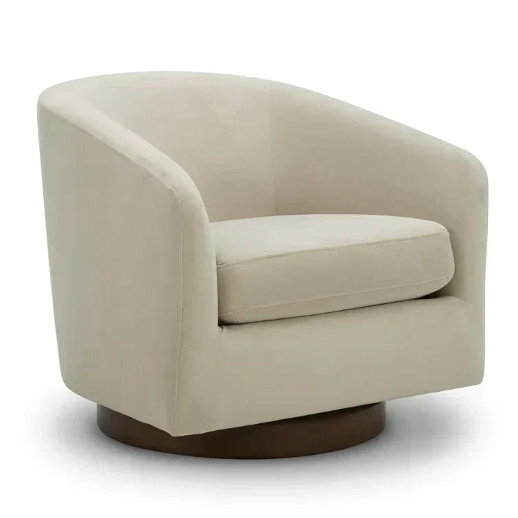 Upholstered Swivel Barrel Chair