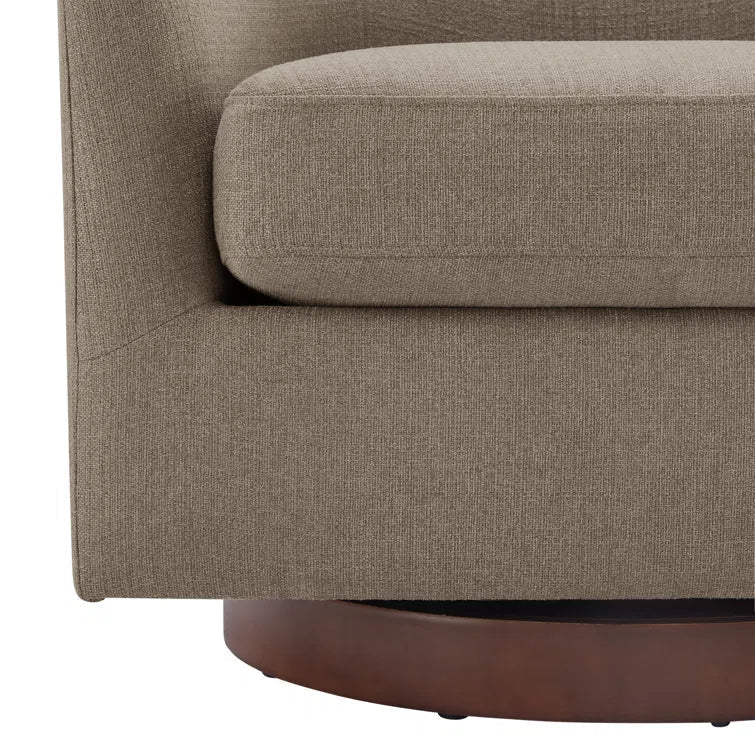 Upholstered Swivel Barrel Chair