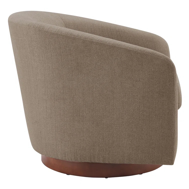 Upholstered Swivel Barrel Chair