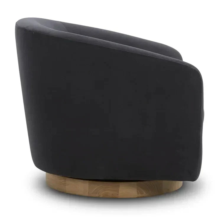 Upholstered Swivel Barrel Chair