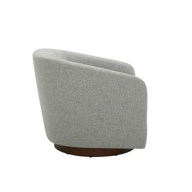 Upholstered Swivel Barrel Chair