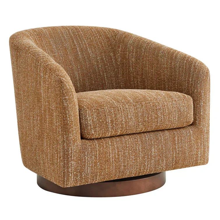 Upholstered Swivel Barrel Chair