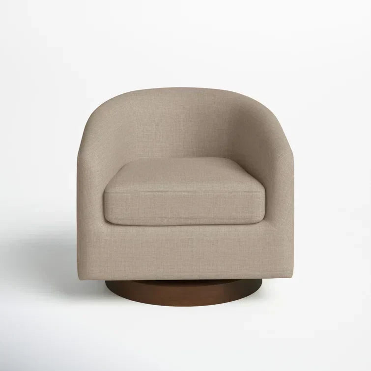 Upholstered Swivel Barrel Chair