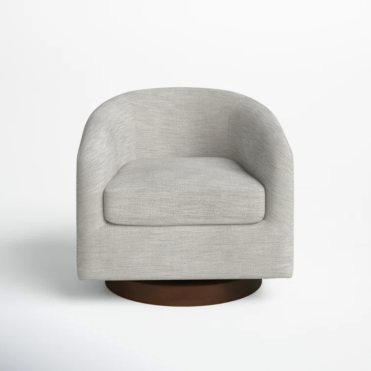 Upholstered Swivel Barrel Chair