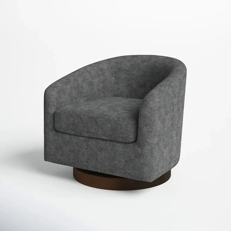 Upholstered Swivel Barrel Chair