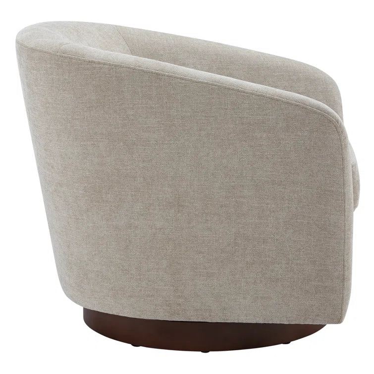 Upholstered Swivel Barrel Chair