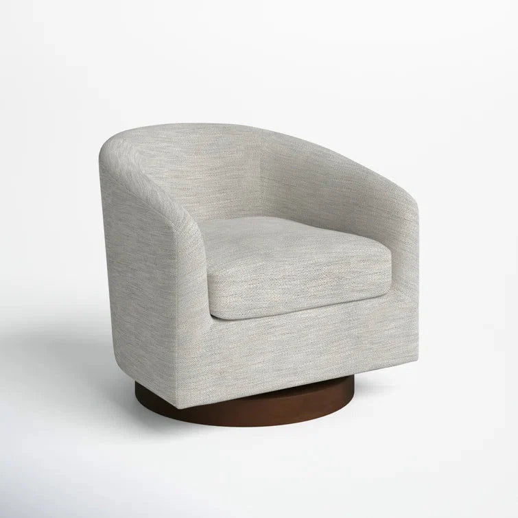 Upholstered Swivel Barrel Chair