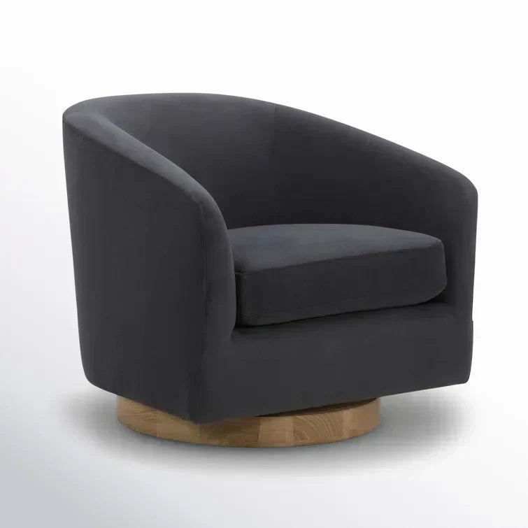 Upholstered Swivel Barrel Chair