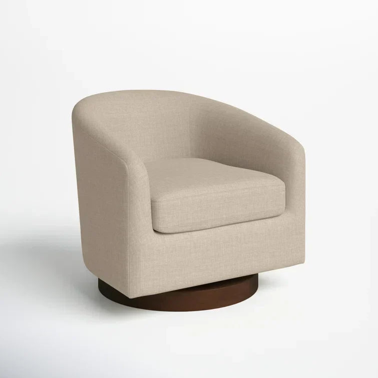 Upholstered Swivel Barrel Chair
