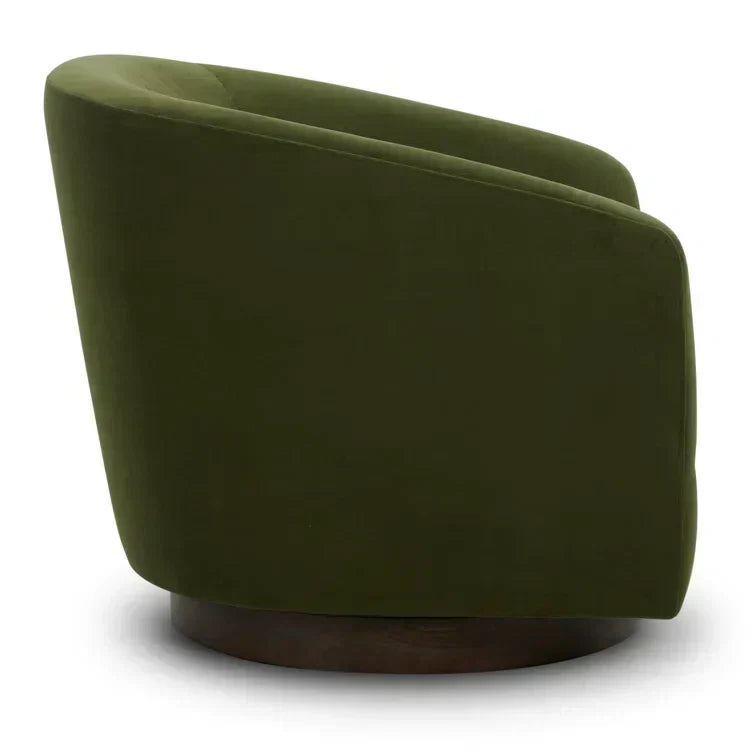 Upholstered Swivel Barrel Chair