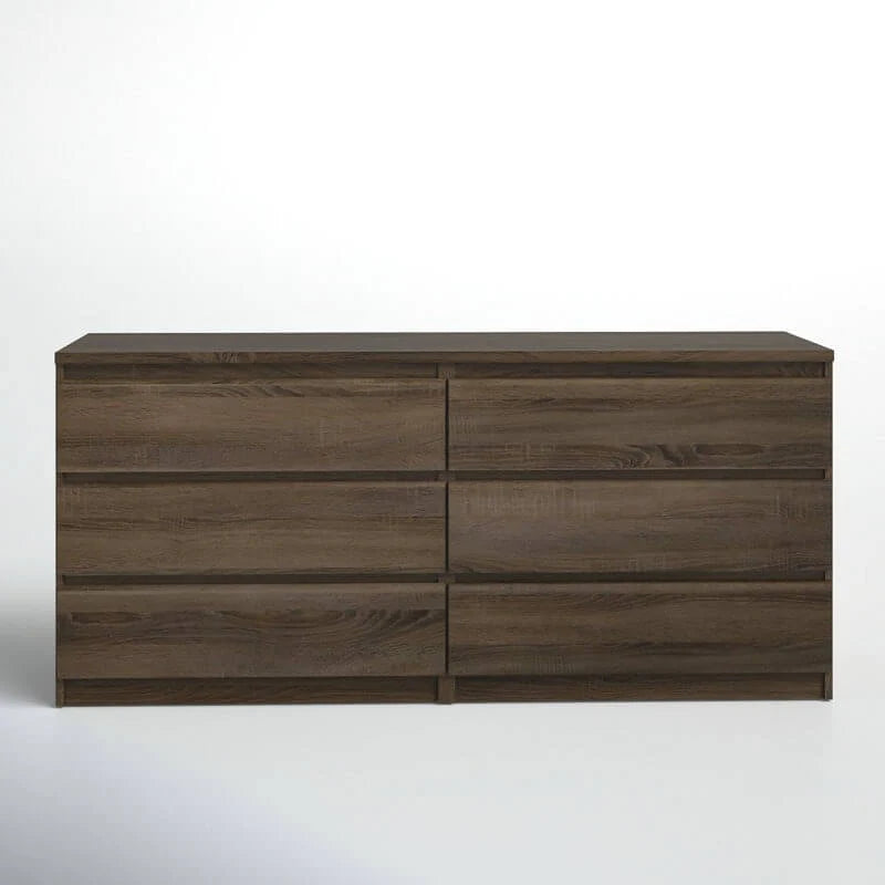 6 Drawer 60.5" W Double Dresser
