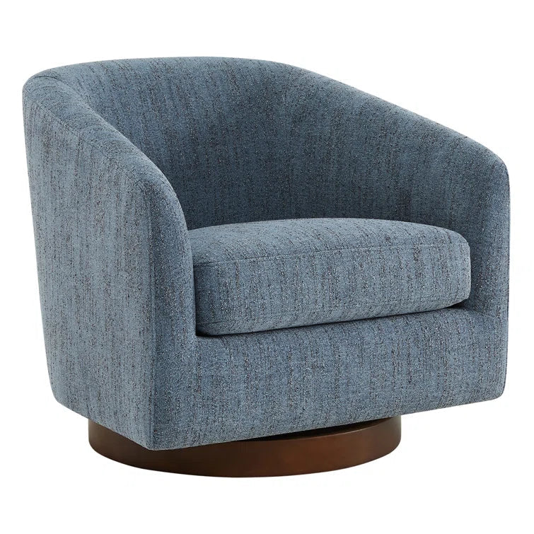 Upholstered Swivel Barrel Chair