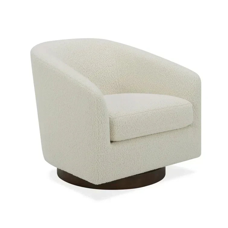 Upholstered Swivel Barrel Chair