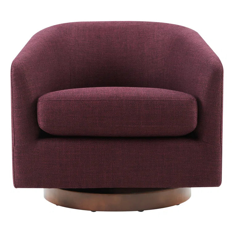 Upholstered Swivel Barrel Chair