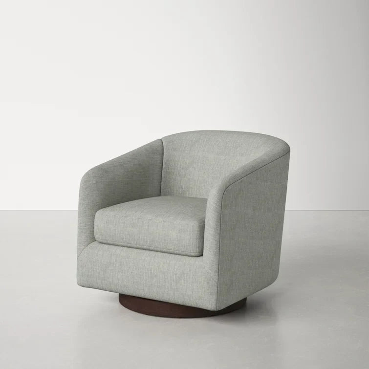 Upholstered Swivel Barrel Chair