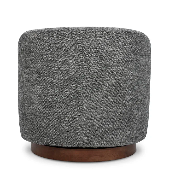 Upholstered Swivel Barrel Chair