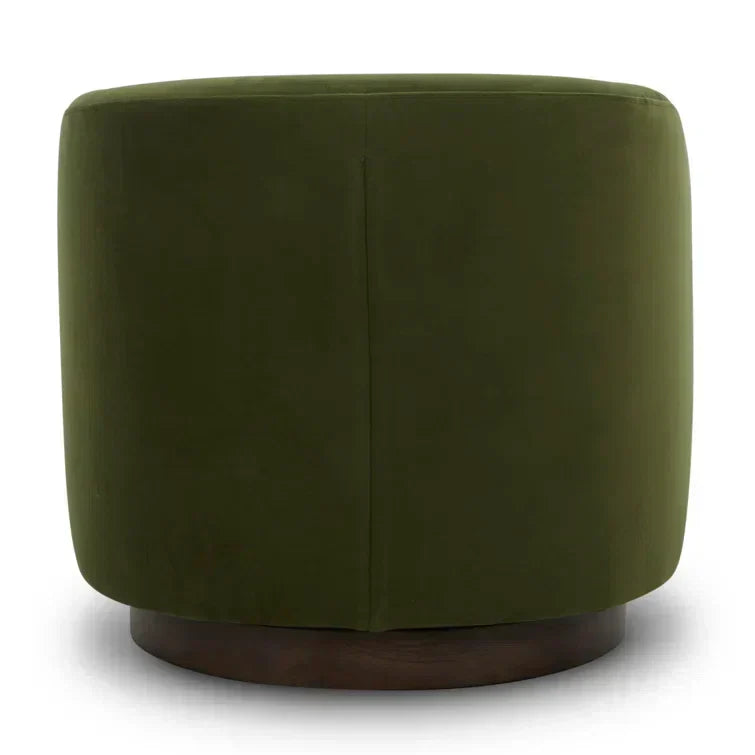 Upholstered Swivel Barrel Chair