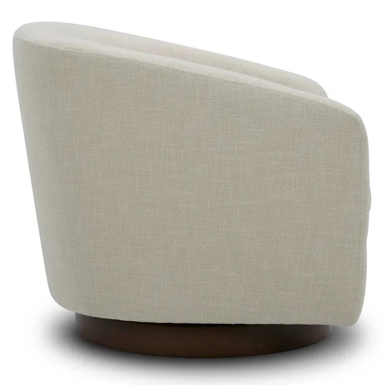 Upholstered Swivel Barrel Chair
