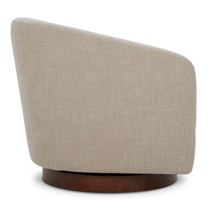 Upholstered Swivel Barrel Chair