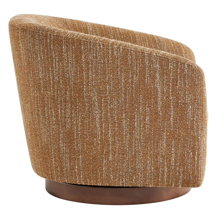 Upholstered Swivel Barrel Chair