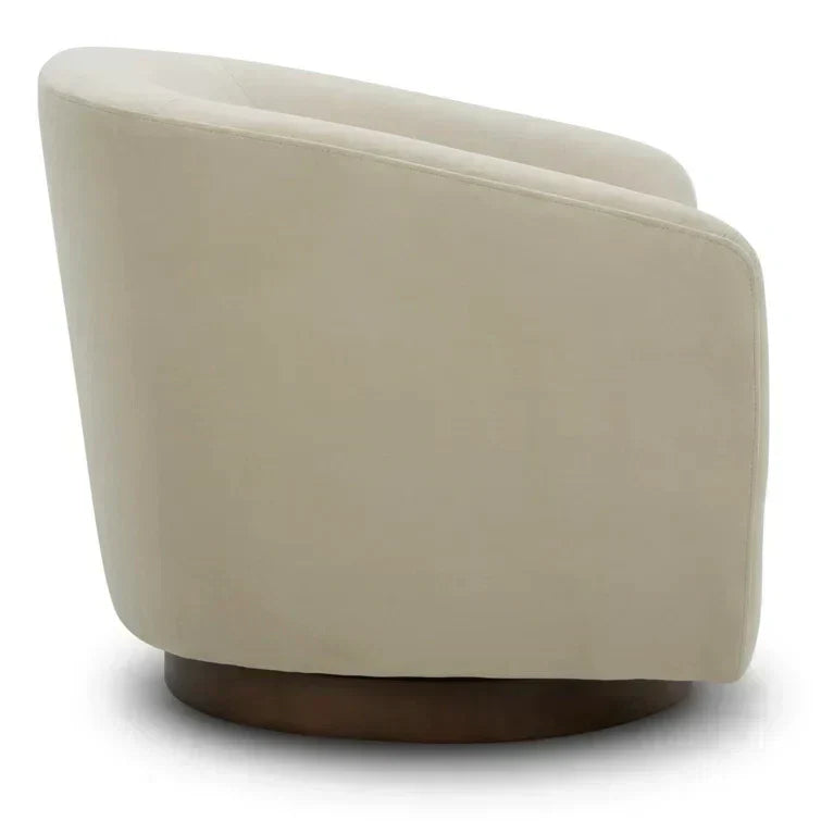 Upholstered Swivel Barrel Chair