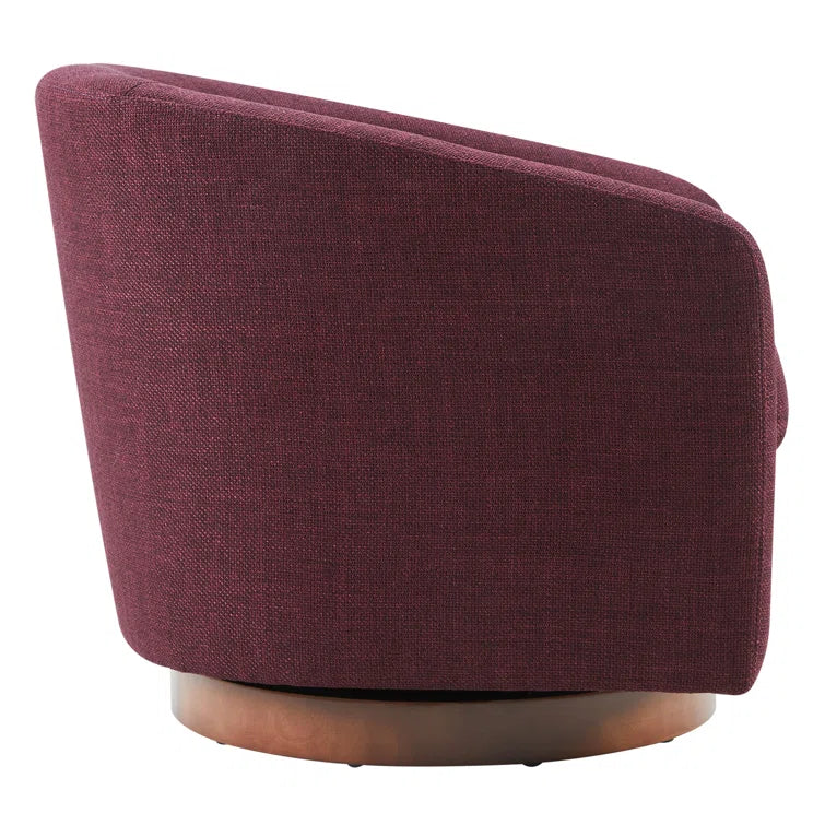 Upholstered Swivel Barrel Chair