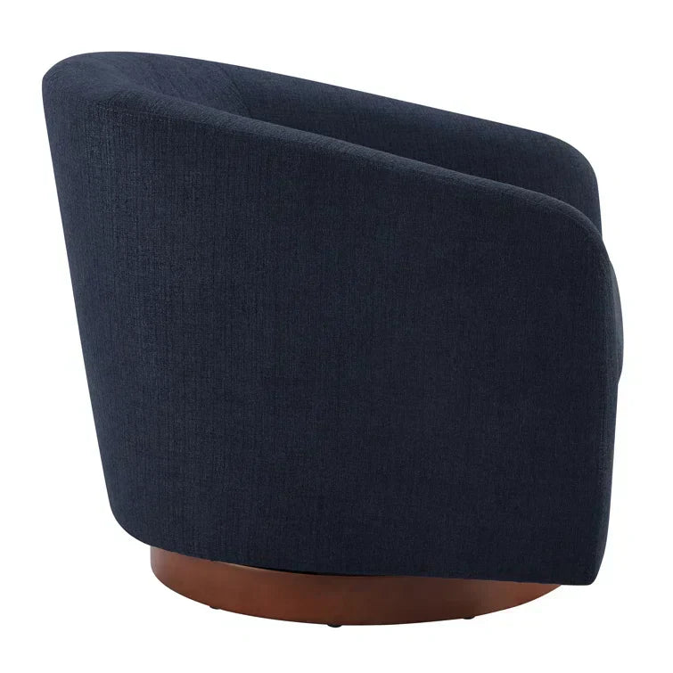 Upholstered Swivel Barrel Chair