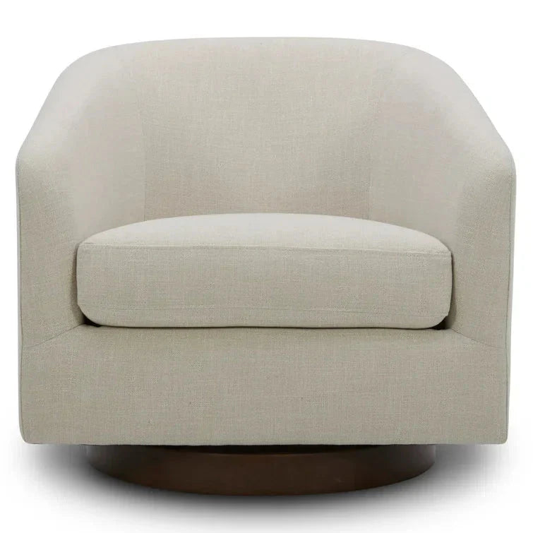 Upholstered Swivel Barrel Chair