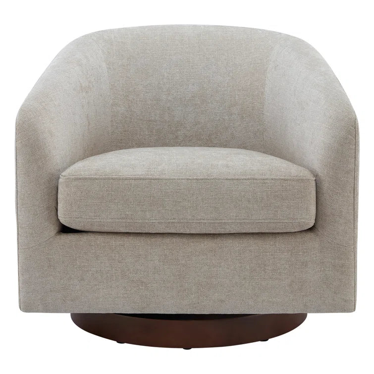 Upholstered Swivel Barrel Chair