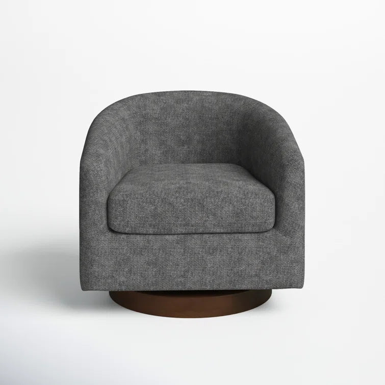 Upholstered Swivel Barrel Chair