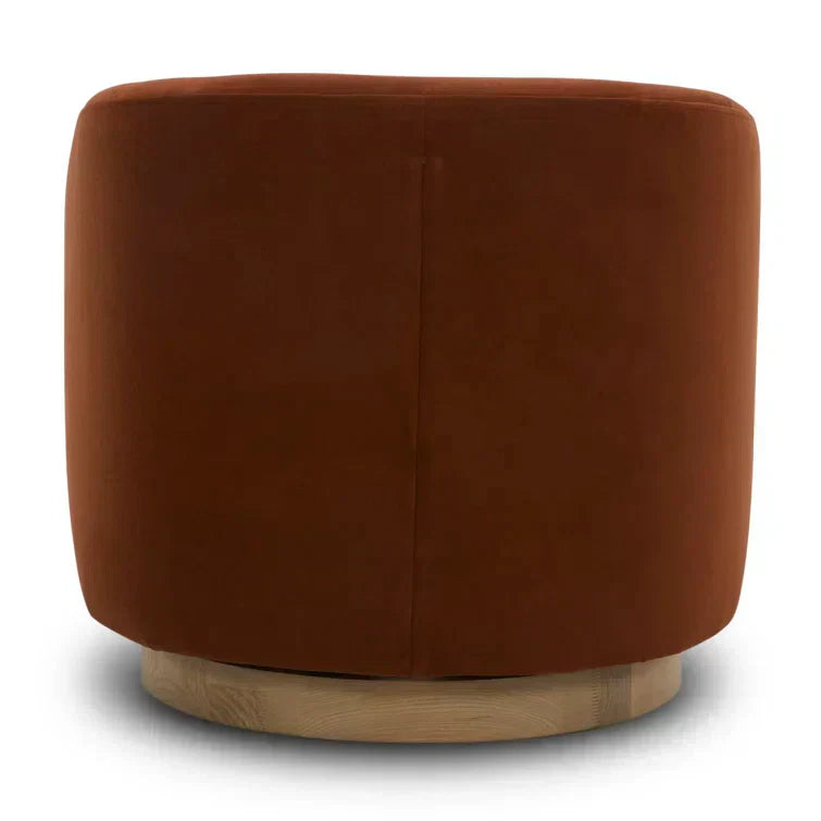 Upholstered Swivel Barrel Chair