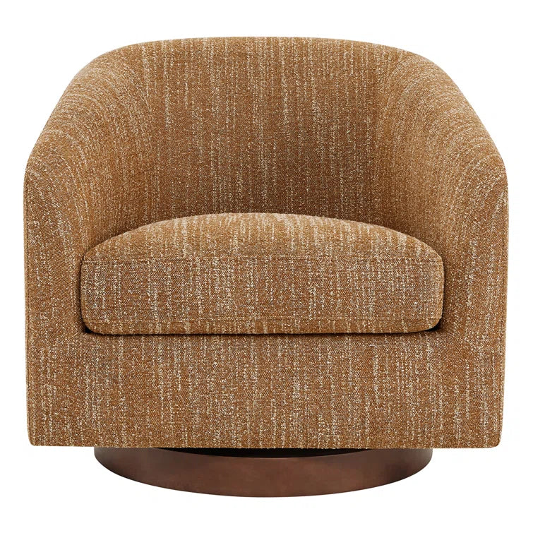 Upholstered Swivel Barrel Chair