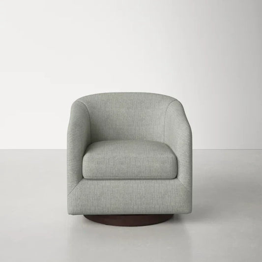 Upholstered Swivel Barrel Chair